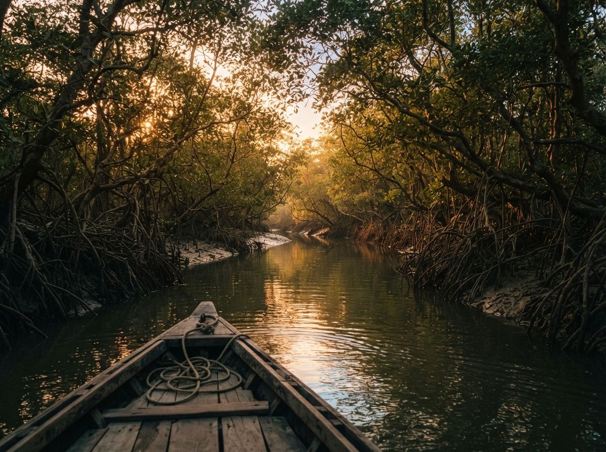Royal Bengal Tiger habitat in the Sundarban mangroves